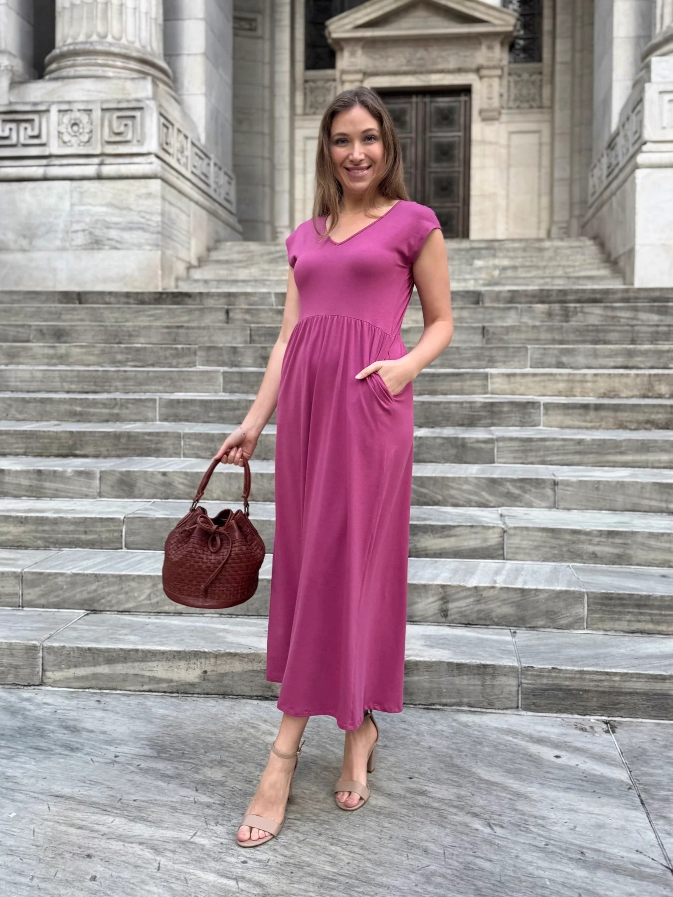 Dinah Dress - Mauve Berry