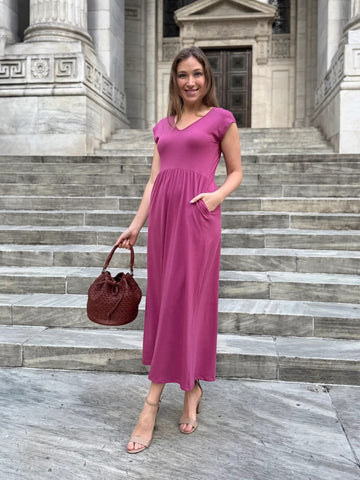 Dinah Dress - Mauve Berry