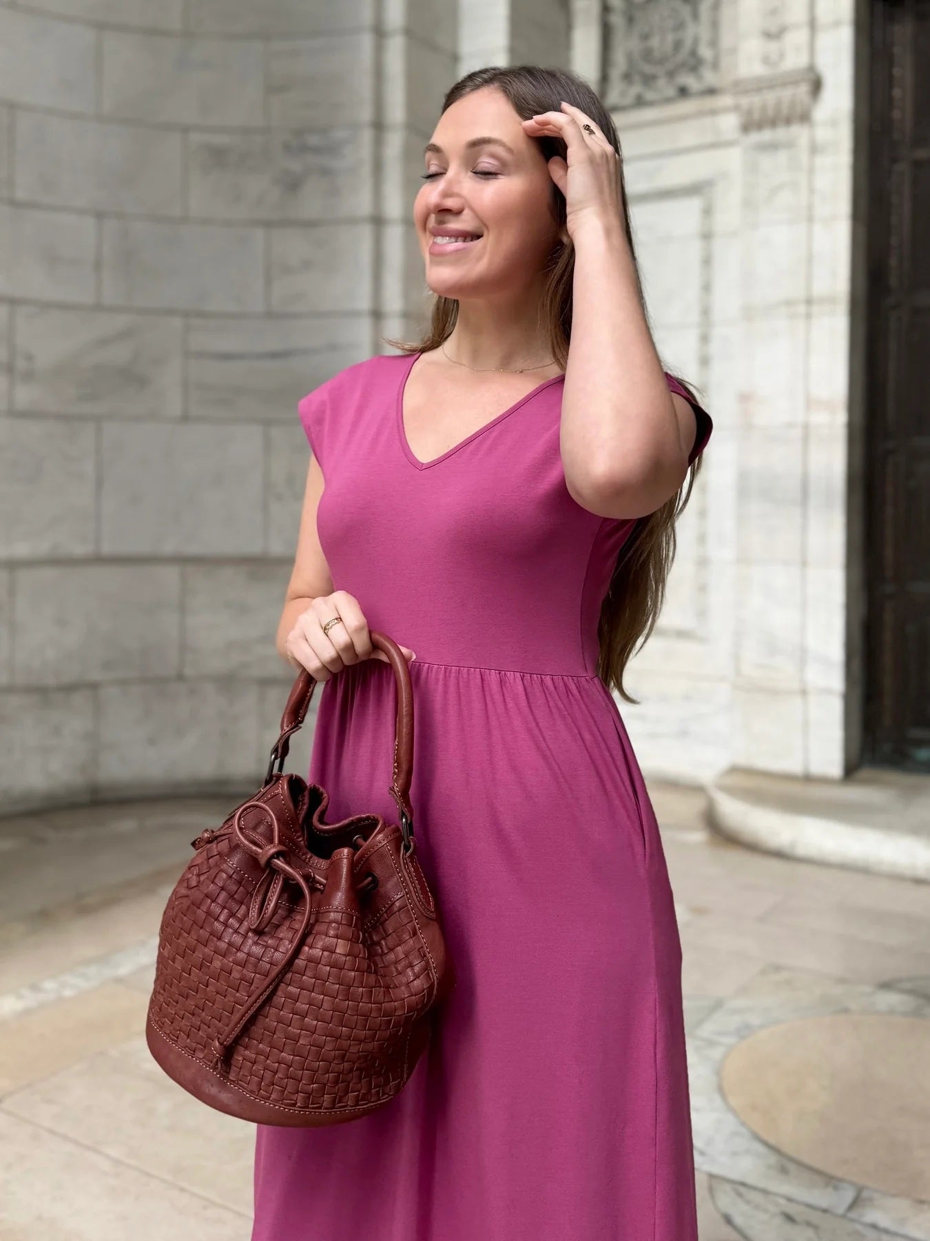 Dinah Dress - Mauve Berry