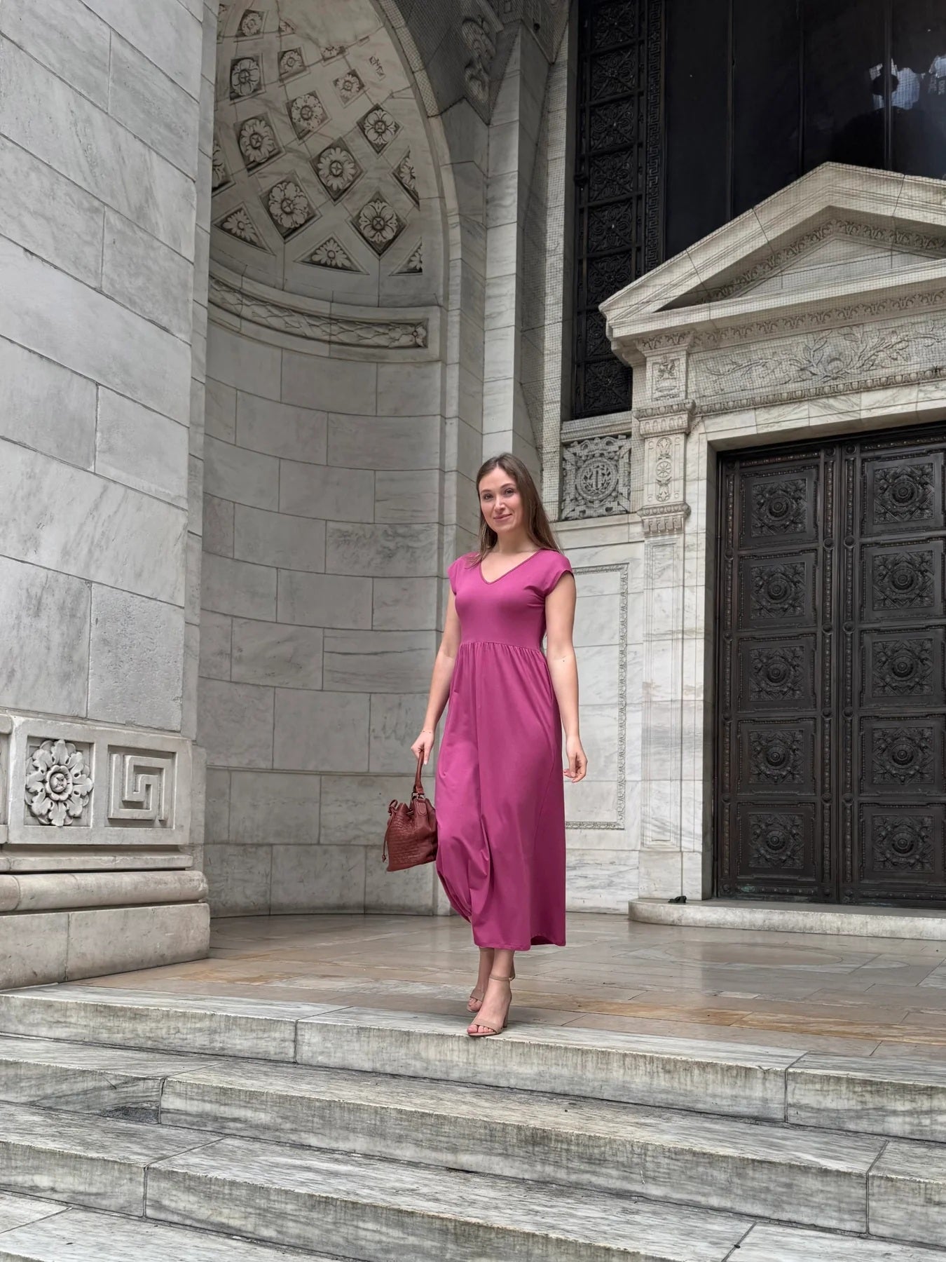 Dinah Dress - Mauve Berry