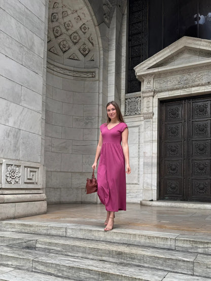 Dinah Dress - Mauve Berry