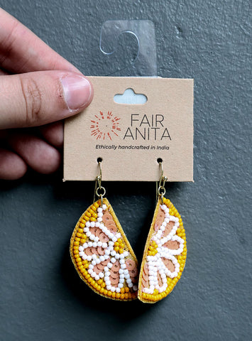 Citrus Fruit Slice Earrings