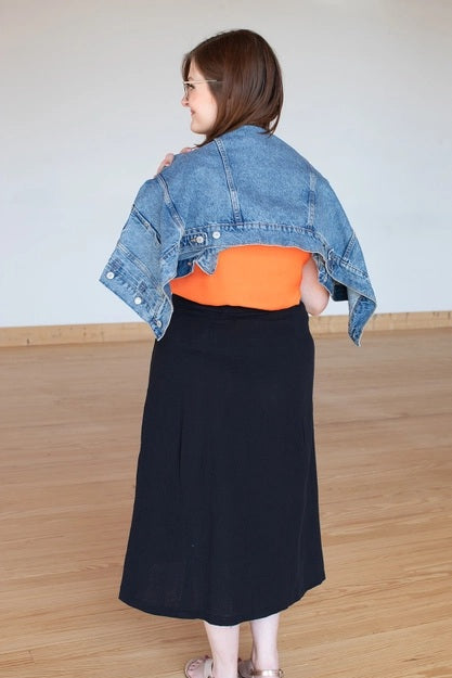 Dark Skies Button Skirt