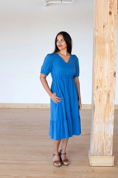 Lapis Fit Flare Dress