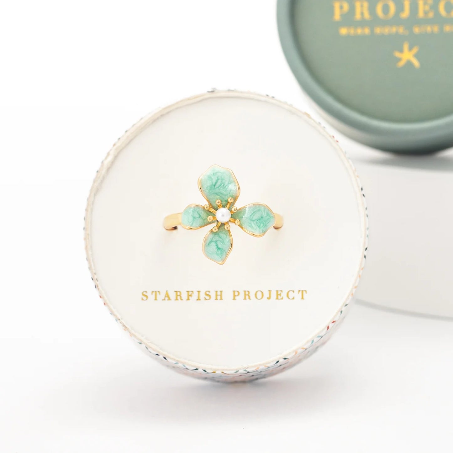 Hope in Bloom Ring - Mint