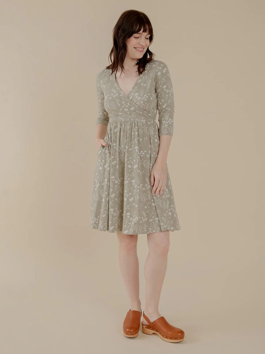 Callie Wrap Dress - Field Taupe