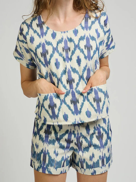 Dana Top - Seashore Ikat