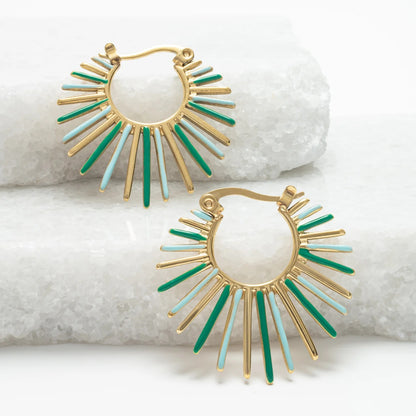 Radiant Rise Hoops - Mint
