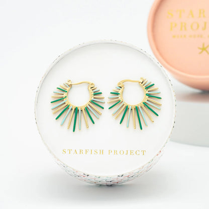 Radiant Rise Hoops - Mint
