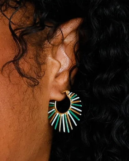 Radiant Rise Hoops - Mint