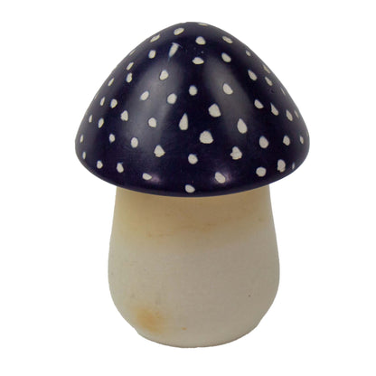 Soapstone Mushroom Box With Purple Cap