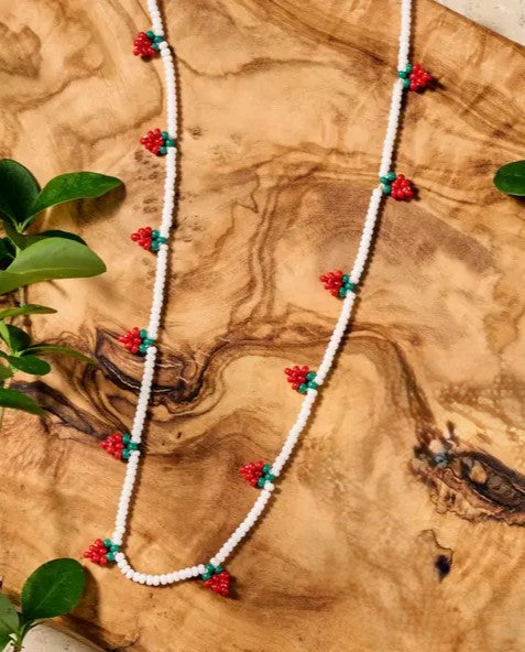 Taja Strawberry Beaded Necklace