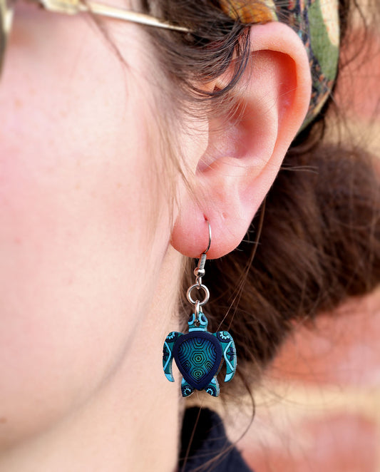 Gourd Turtle Dangle Earrings