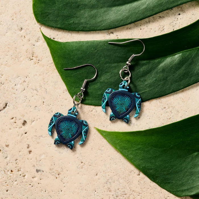 Gourd Turtle Dangle Earrings
