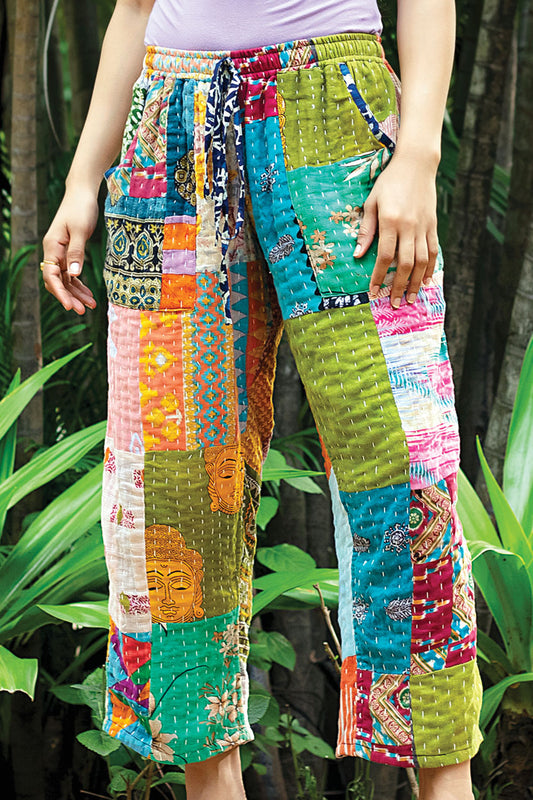Reversible Kantha Pants