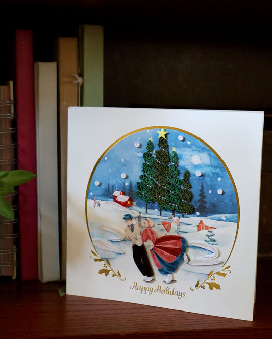 Ice Skating Scene Greeting Card
