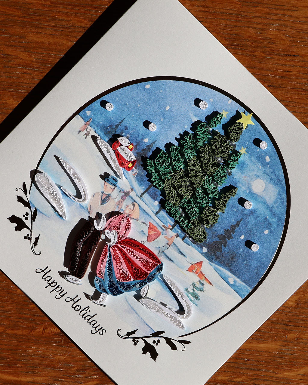 Ice Skating Scene Greeting Card