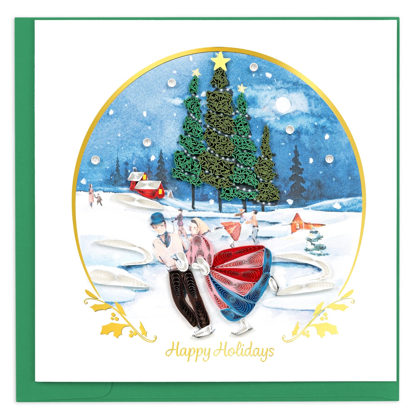 Ice Skating Scene Greeting Card