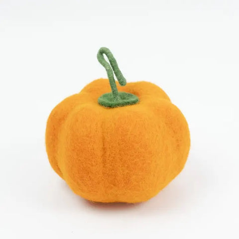 Orange Felt Halloween Pumpkin - Small