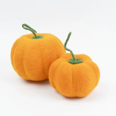 Orange Felt Halloween Pumpkin - Large