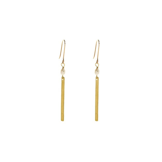Pearl Bar Earrings