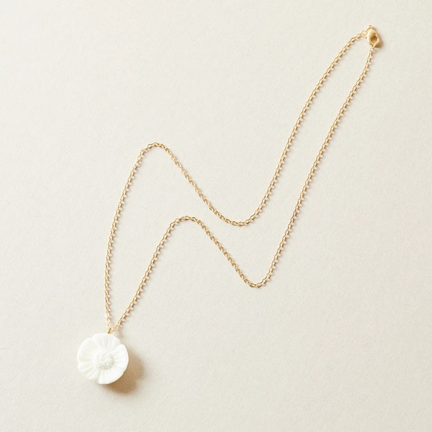 Tagua Floral Pendant