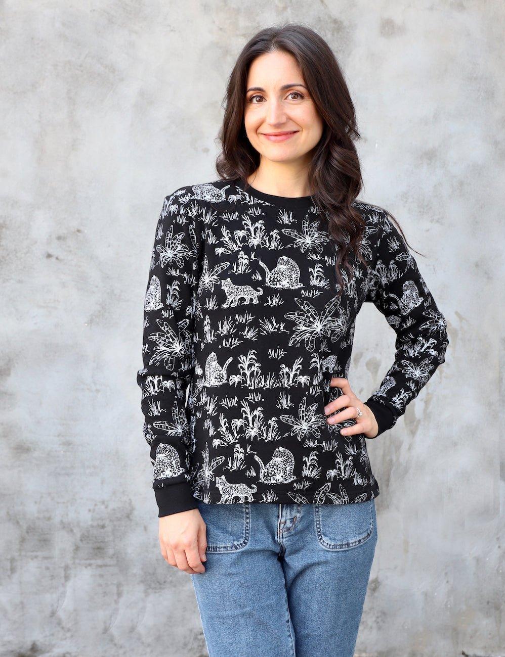 Tigress Black Organic Fleece Sweater XXL