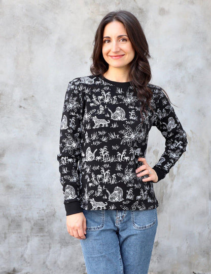 Tigress Black Organic Fleece Sweater XXL