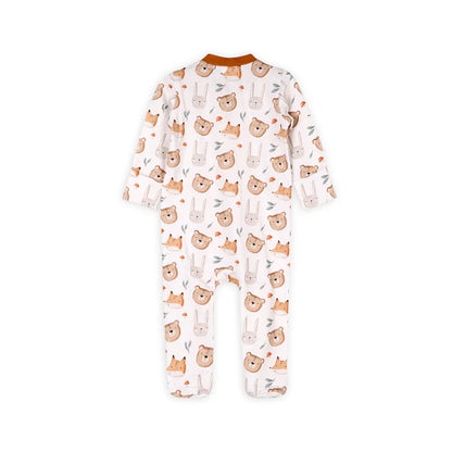 Forest Animals Zippered Footie Jumpsuit