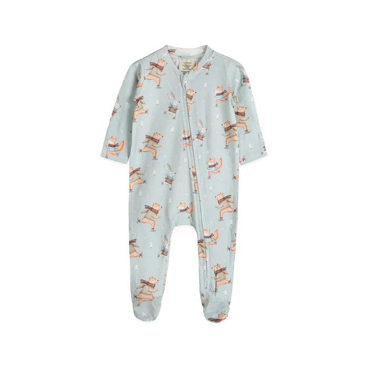 Ice Skaters Baby Zippered Footie