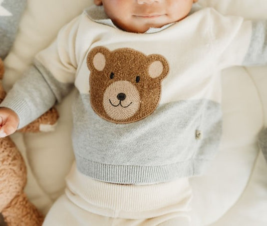 Cuddly Bear Applique Sweater