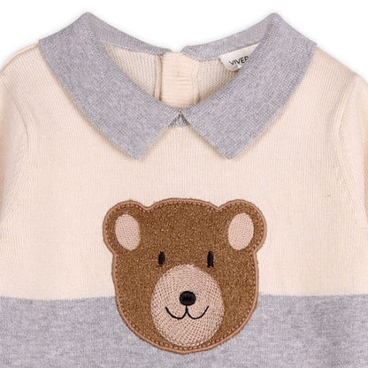 Cuddly Bear Applique Sweater