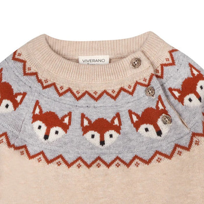 Fox Jacquard Fair Isle Sweater