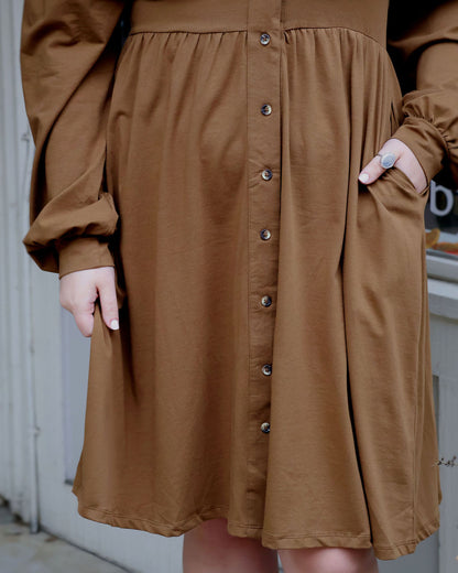 Lucille Dress - Kona Brown