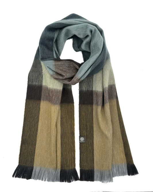 Alpaca Plaid Scarf - Golden Coast