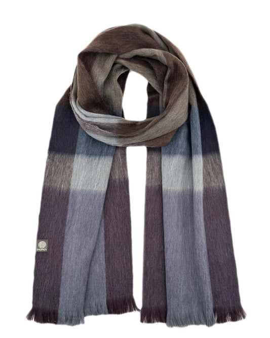 Alpaca Plaid Scarf - Mocha