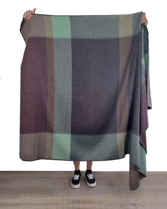 Plaid Alpaca Throw - Twilight