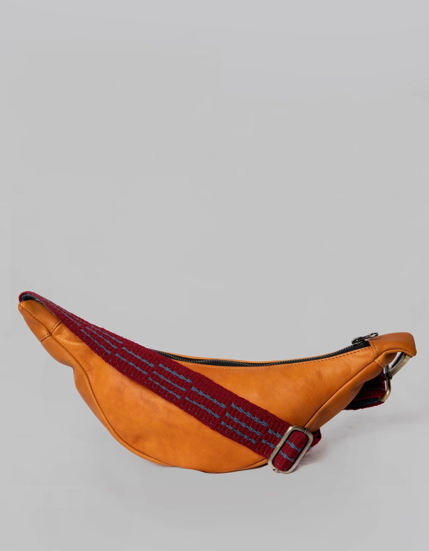 Leather Crescent Bag - Sangria