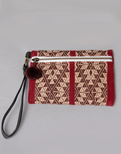 Woven Wristlet - Cabernet