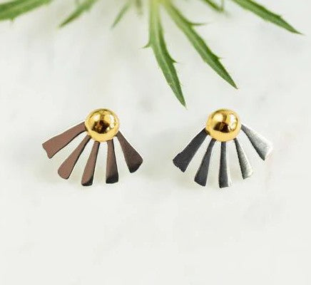 Mixed Metal Fan Studs