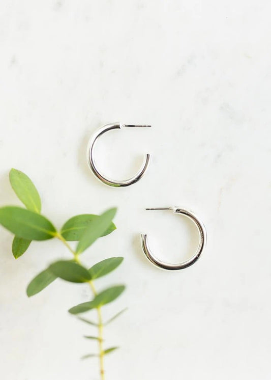 Chunky Hoops - Silver