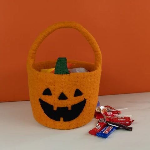Felt Halloween Bucket - Jack O' Lantern