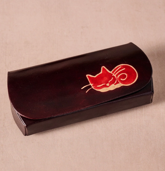 Kittee Leather Eyeglass Case