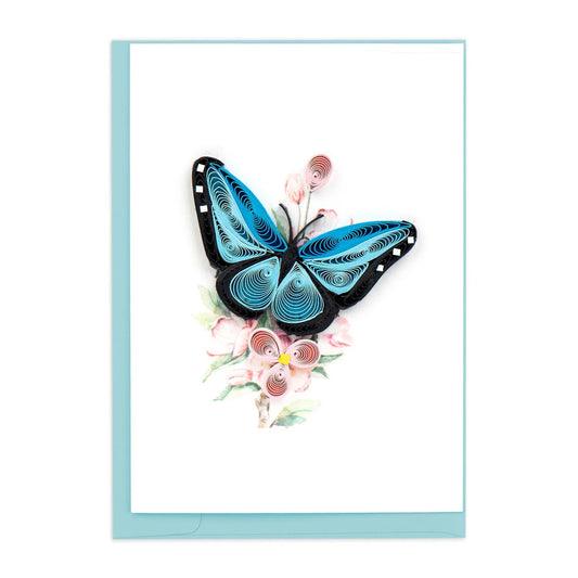 Blue Butterfly & Flowers Gift Enclosure