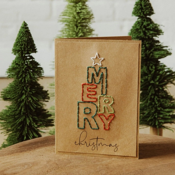 Merry Christmas Tree Greeting Card