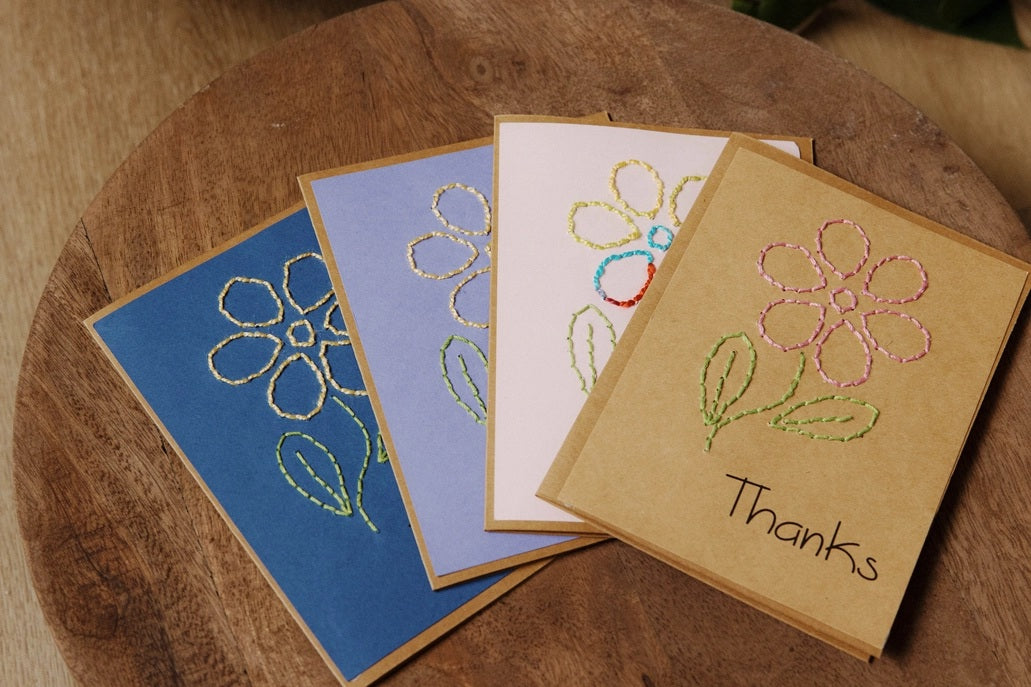 Thanks Floral Greeting Card