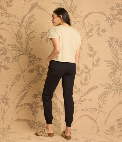 Abstract Floral Easy Crop Tee