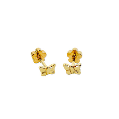 Flat-back butterfly stud earrings