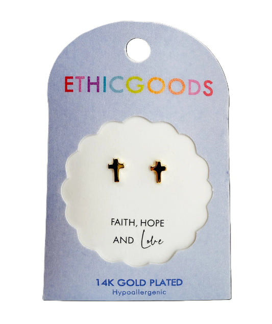 Cross Tiny Stud Earrings