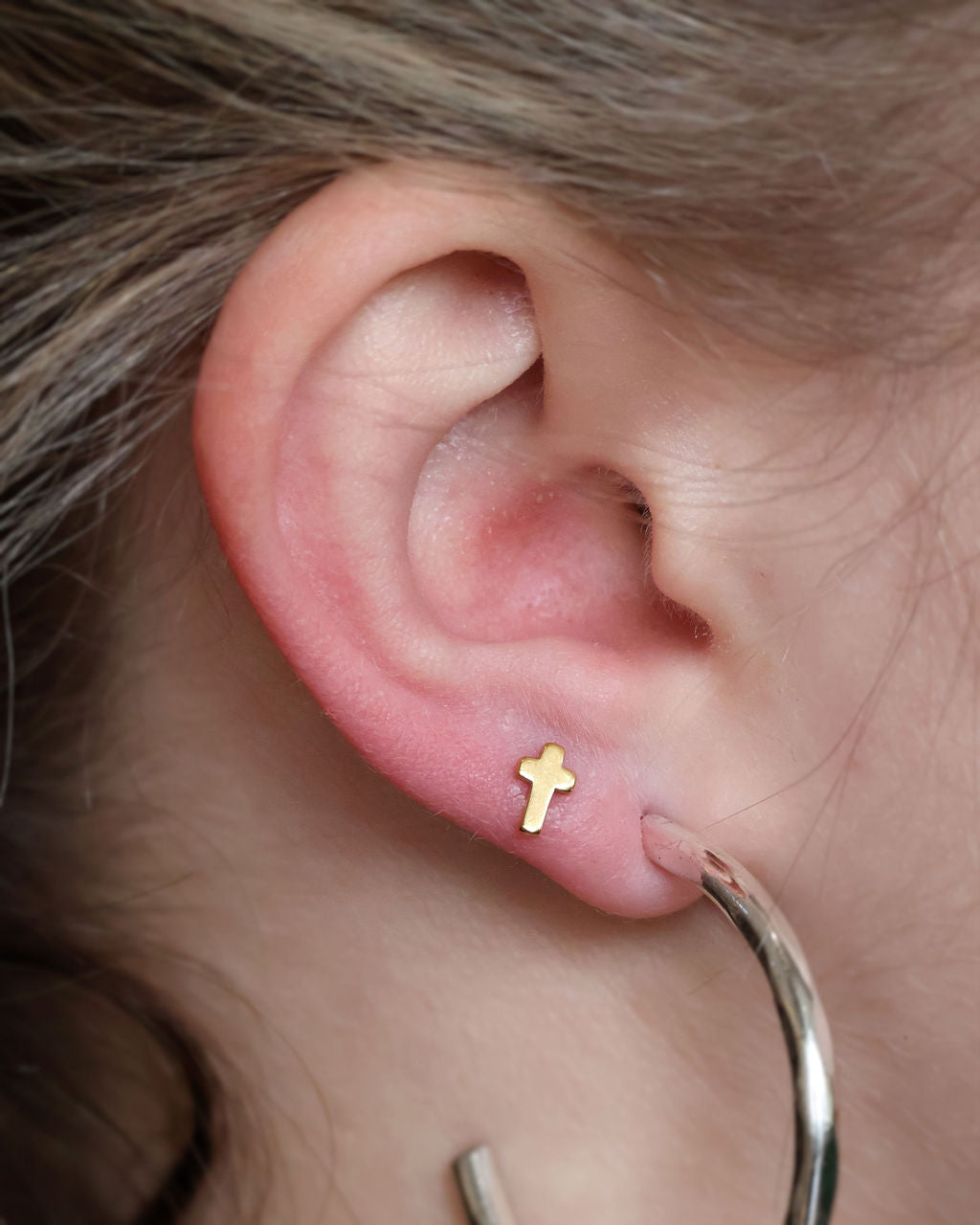 Cross Tiny Stud Earrings